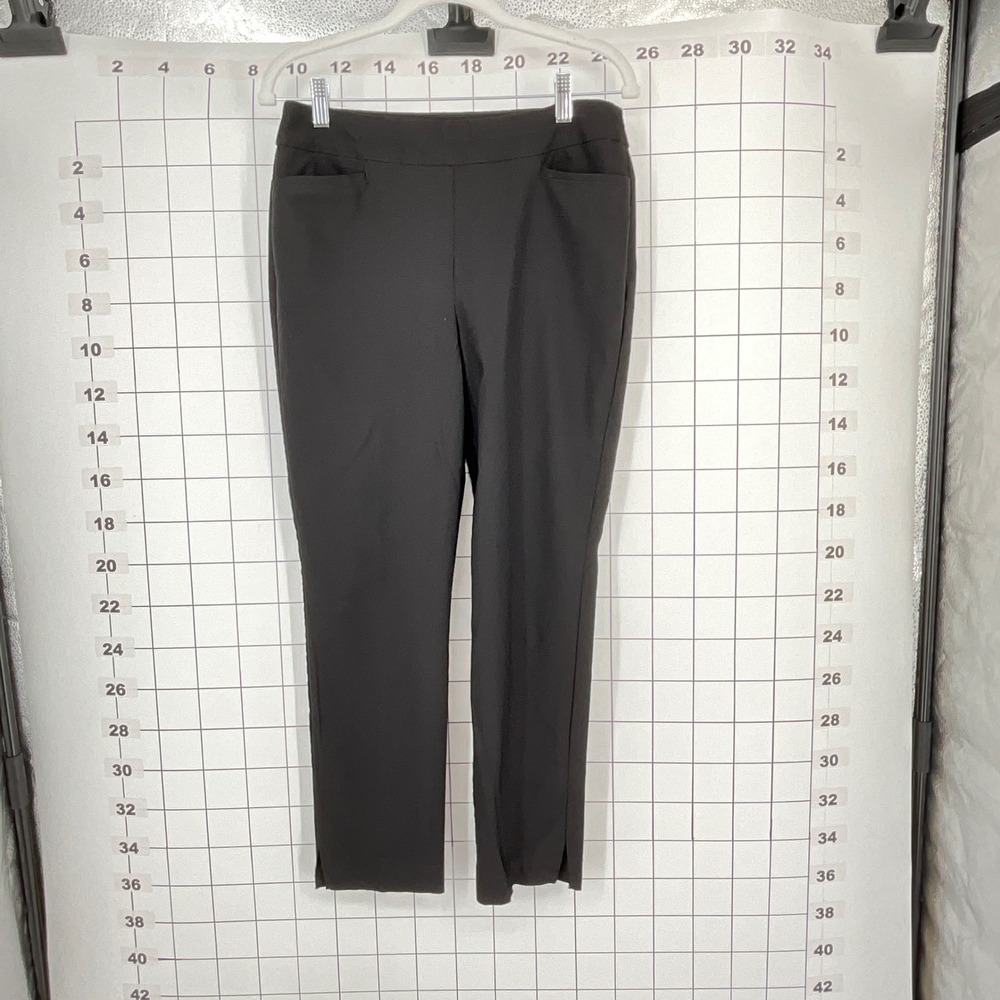 Chicos Black Straight Leg Pull On Career Pants Womens Sz 0.5R Us 6 Casual Office - Picture 6 of 9